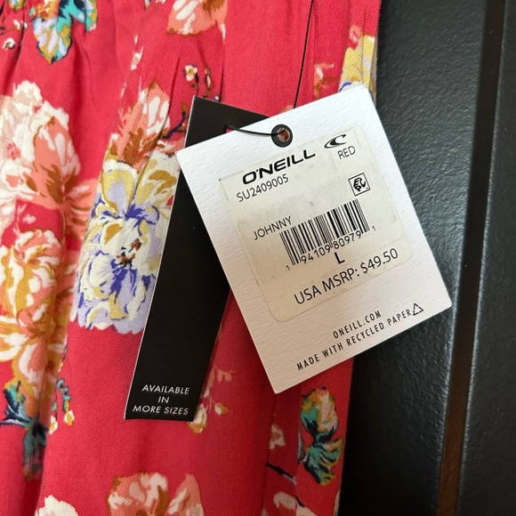 O'NEILL JOHNNY BEACH WOMEN'S PANTS - RED large NWT - Picture 4 of 7